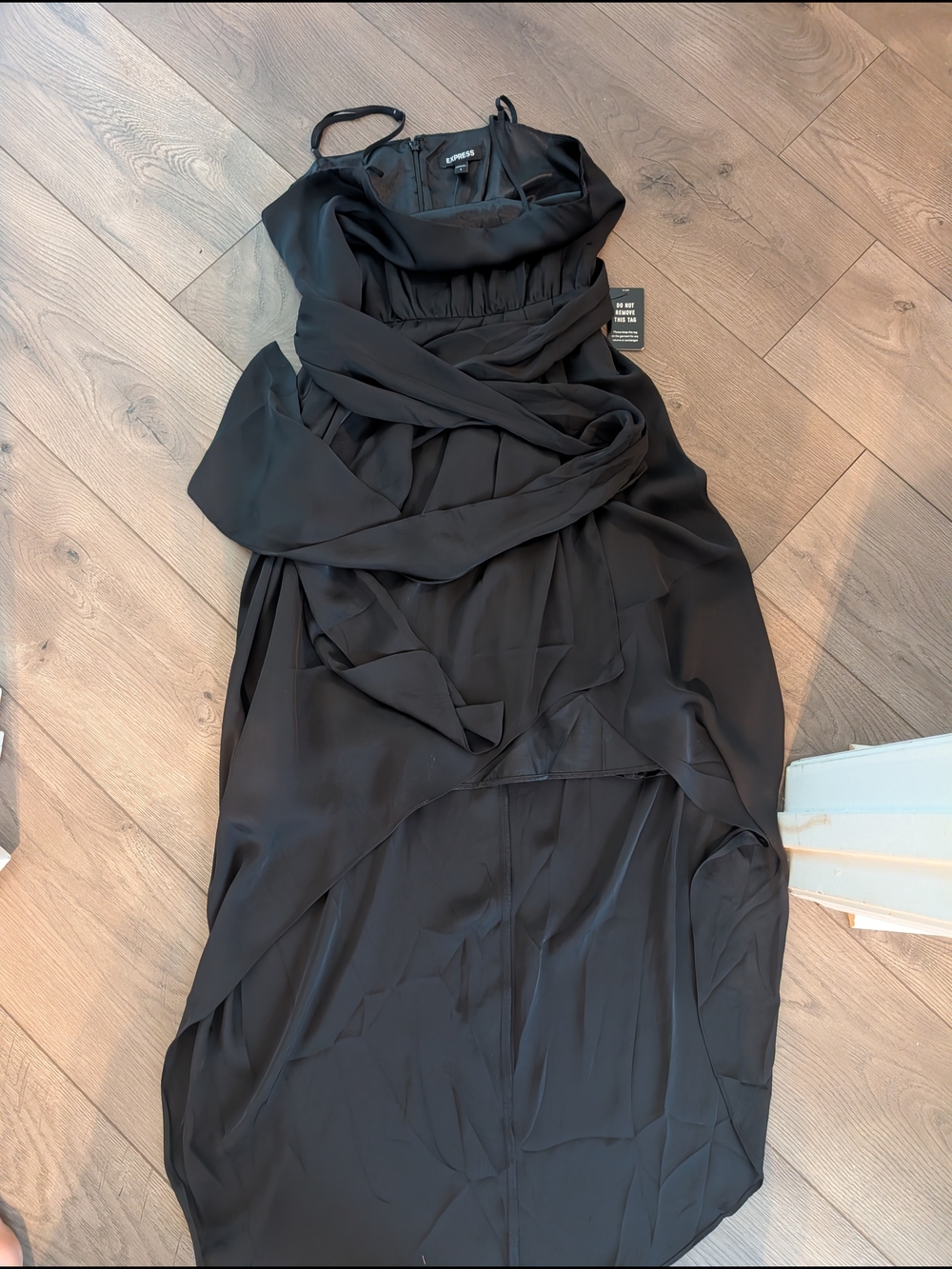 Express Black High-Low Evening Dress